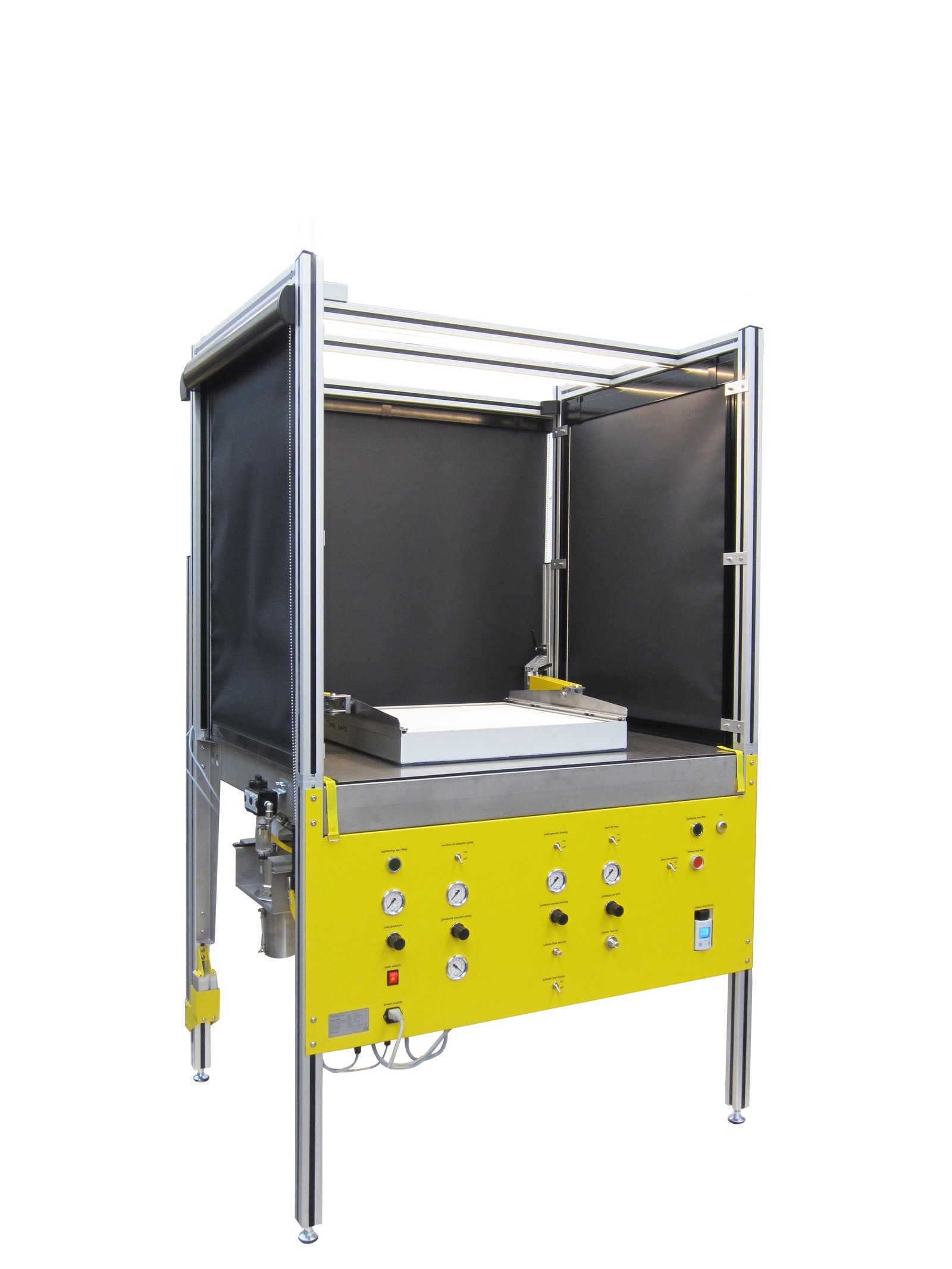 AFS 155 Oil-Thread HEPA Filter Leak Test System workflow diagram